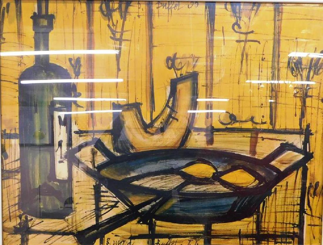 BERNARD BUFFET FRAMED STILL LIFE POSTER: 32"X25"