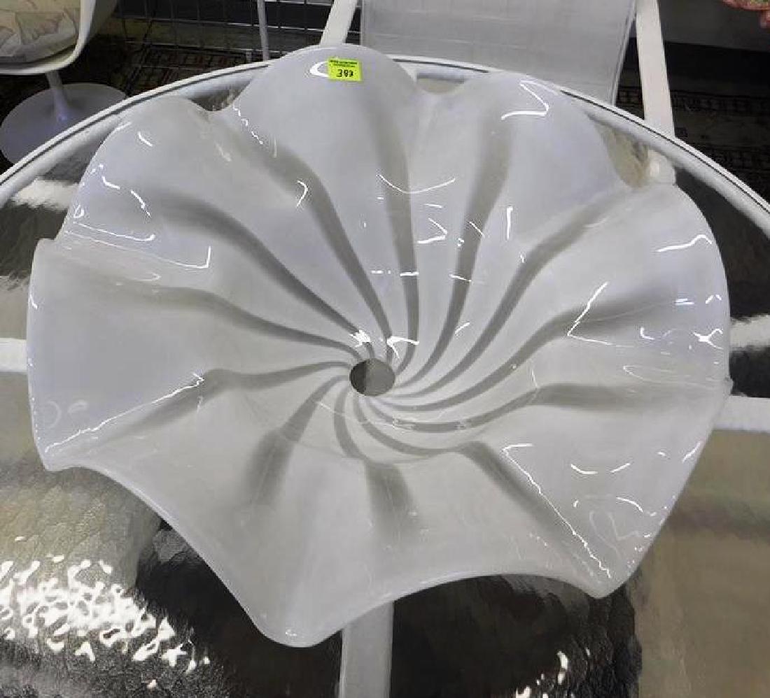 LARGE MURANO GLASS LAMP SHADE: DIA. 24"