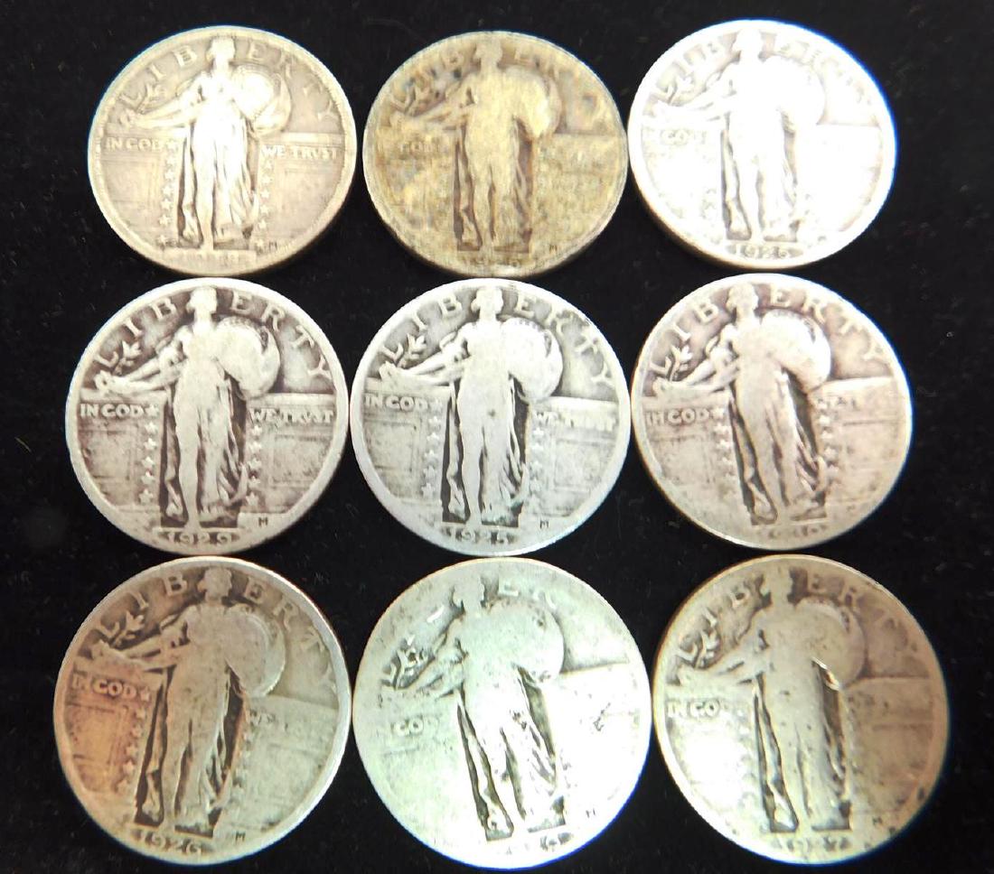 LOT OF 9 - STANDING LIBERTY QUARTERS (1 of 1)