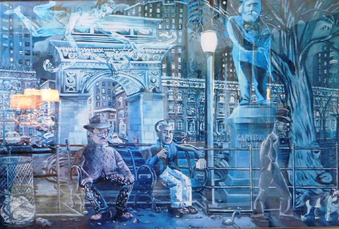 "CHANCE ENCOUNTER AT 3AM" BY RED GROOMS: MOMA POSTER. 40"X27"