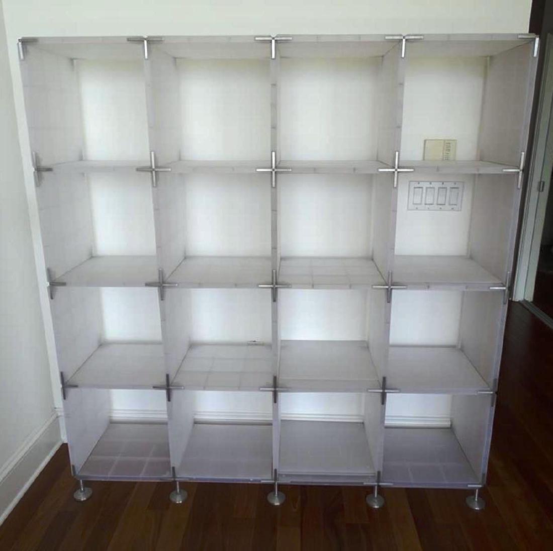 WERNER AISLINGER FOR LUMINAIRE "ENDLESS" SHELF: ORIGINALLY $3,600. 60"W, 14"D, 64"H.