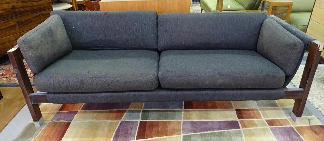 JACK CARTWRIGHT ROSEWOOD SLING SOFA: THIS UNIT DOES REQUIRE A RESTORATION. ALL CUSHIONS ARE THERE. STRUCTURE IS SOLID.