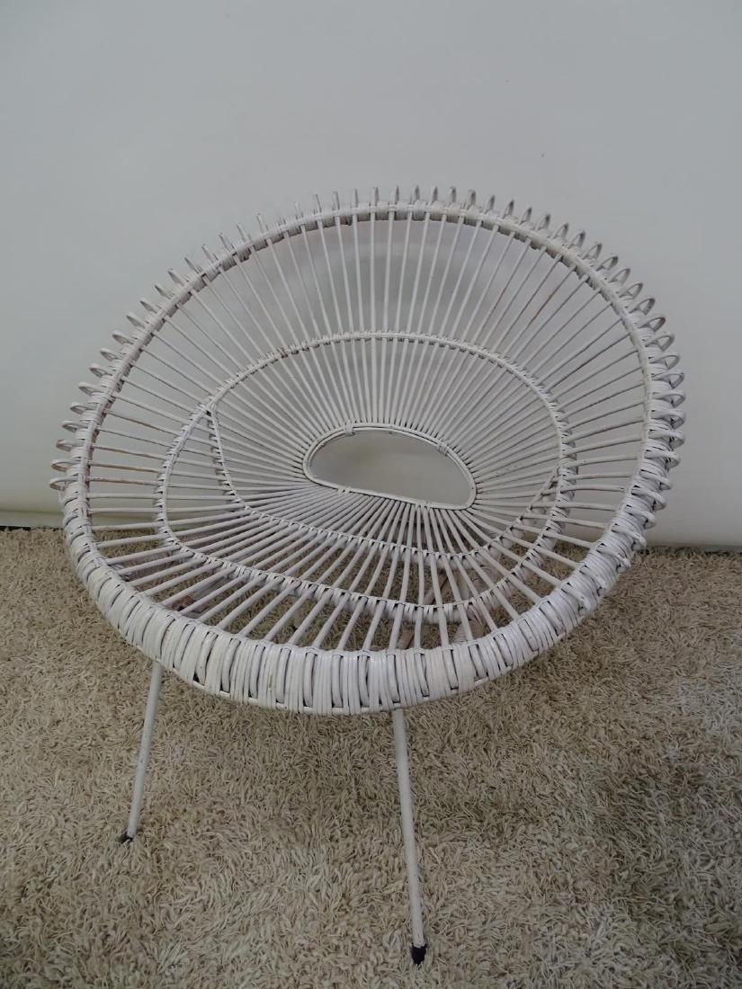 FRANCO ALBINI - ITALY (ATTR.) 1950'S RATTAN HOOP CHAIR: SEE TITLE