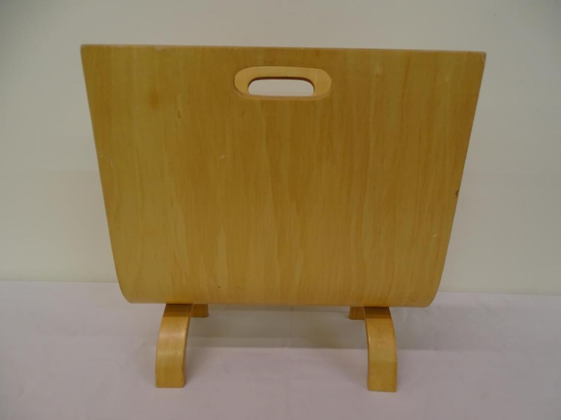 ALVAR AALTO STYLE BENT-PLY MAGAZINE STAND: SEE TITLE