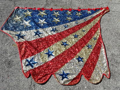 STAR SPANGLED ELEPHANT DRAPING/BANNER: ATTR. CIRCUS VARGAS BICENTENNIAL EDITION