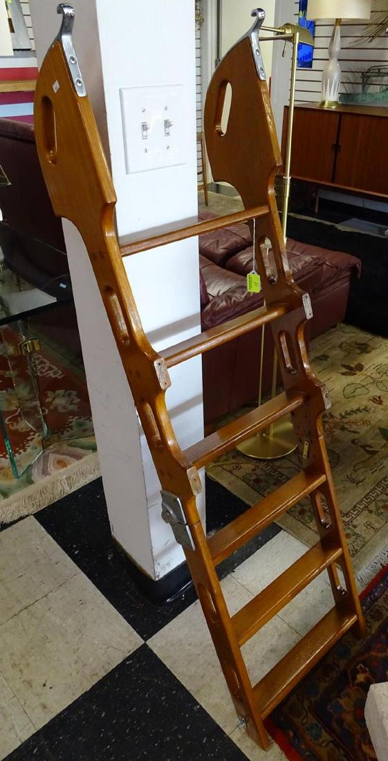 TEAK FOLDING BOAT LADDER
