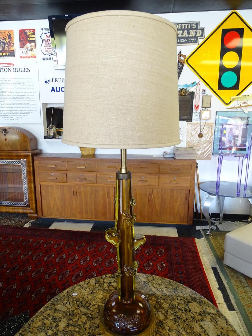 ALFREDO BARBINI FOR MARBRO ART GLASS TABLE LAMP: 38"H