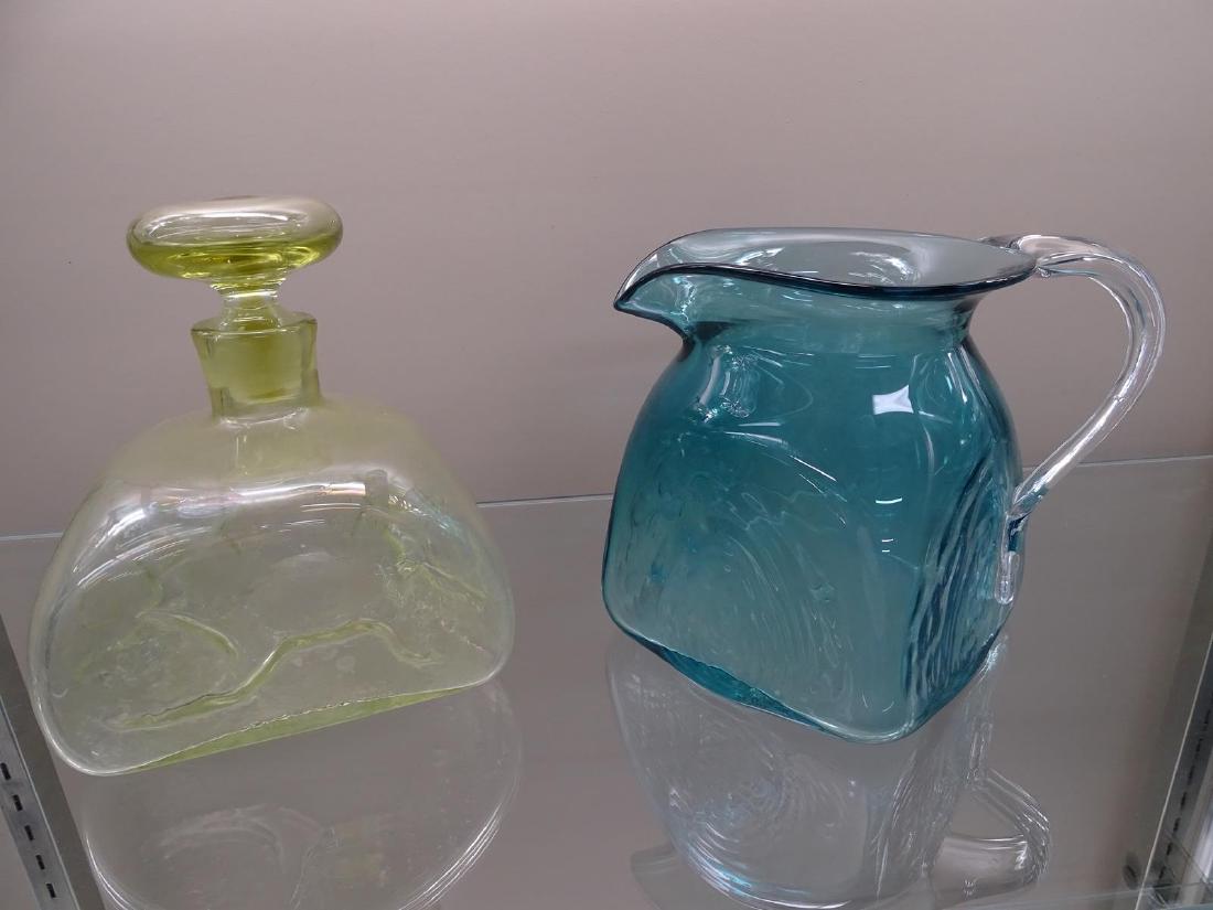 BLENKO DECANTER AND PITCHER: 6.5"