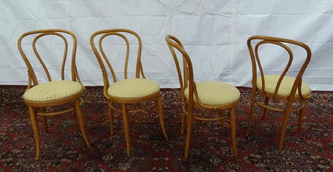 4 THONET BENTWOOD BISTRO CHAIRS: SEE TITLE