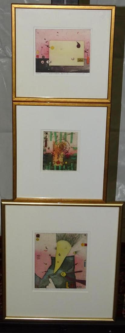 YUJI HIRATSUKA ART TRIO: SIZES INCLUDE 12"X11", 11"X11", 14"X17"