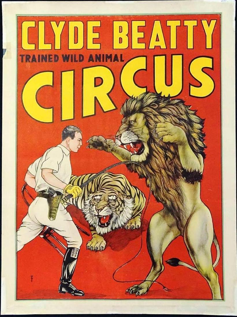 CLYDE BEATTY CIRCUS POSTER (1 of 2)
