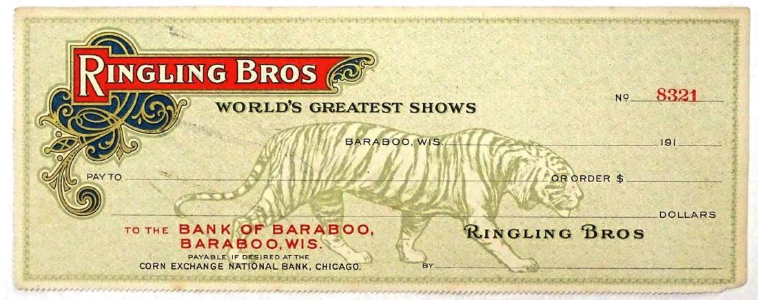 RINGLING BROTHERS CIRCUS BLANK CHECK (1 of 1)