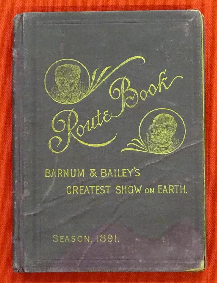 BARNUM & BAILEY'S CIRCUS ROUTE BOOK - 1891 (1 of 3)