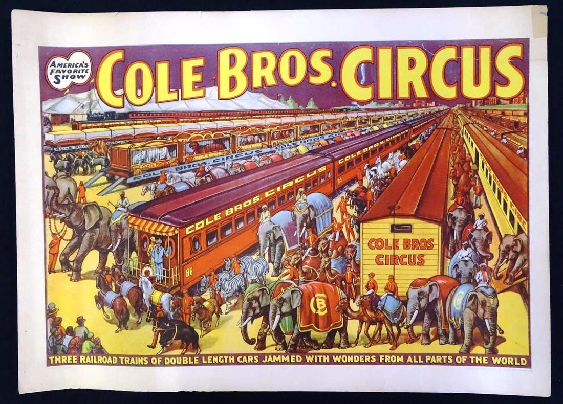 COLE BROS. CIRCUS POSTER (1 of 2)
