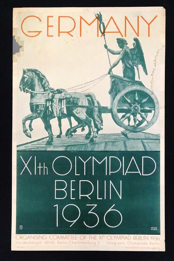 1936 GERMANY XI OLYMPIAD POSTER (1 of 2)