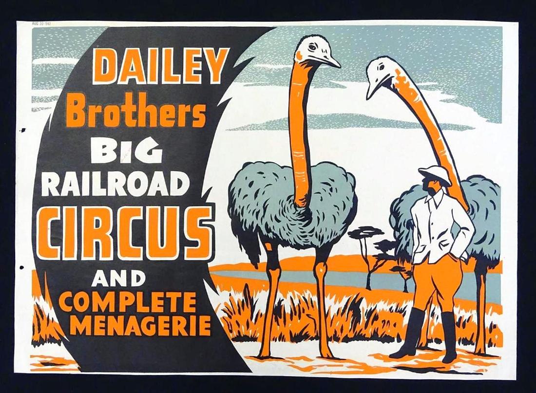 DAILEY BROTHERS BIG RAILROAD CIRCUS POSTER (1 of 2)
