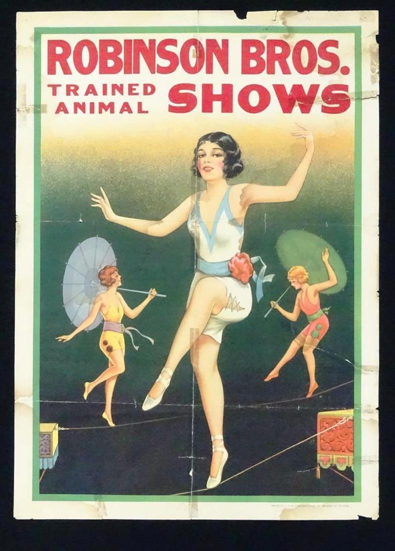 ROBINSON BROS. CIRCUS POSTER (1 of 2)