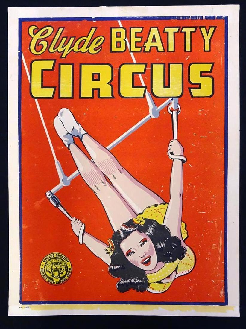 CLYDE BEATTY CIRCUS POSTER (1 of 2)