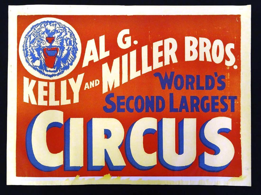 AL G. KELLY & MILLER BROTHERS CIRCUS POSTER (1 of 2)