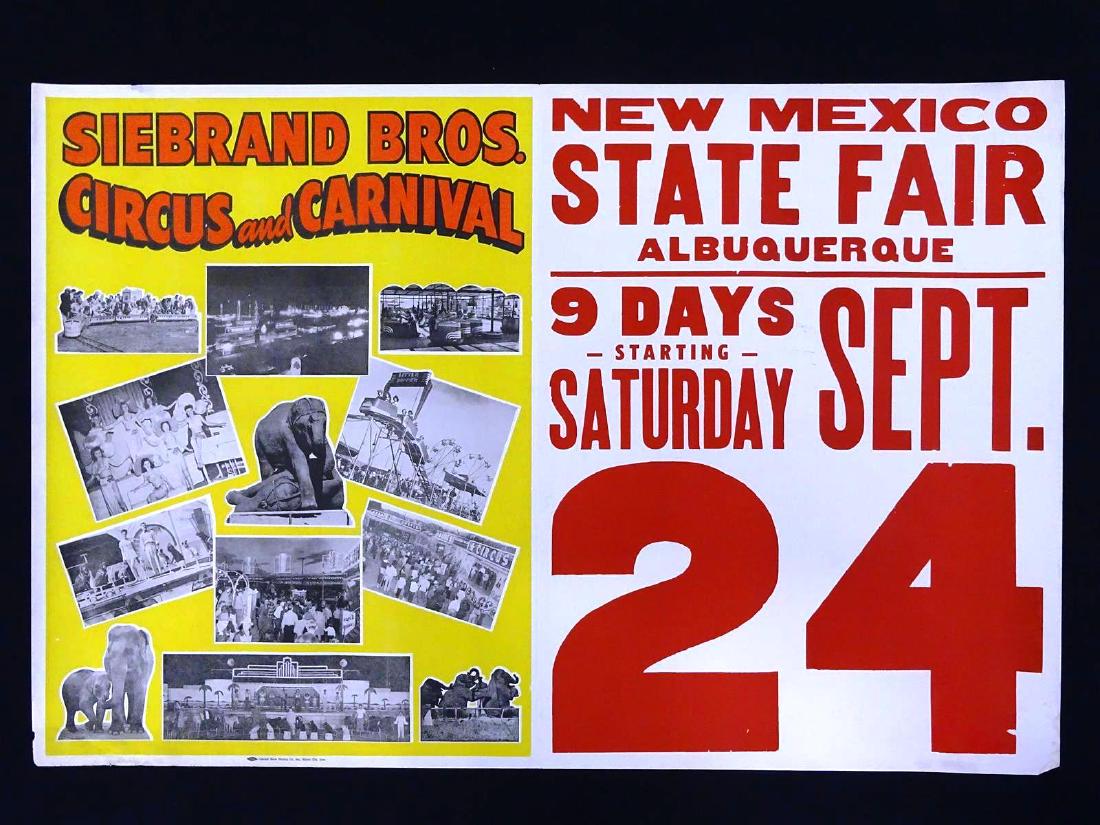 SIEBRAND BROS. CIRCUS & CARNIVAL POSTER (1 of 2)