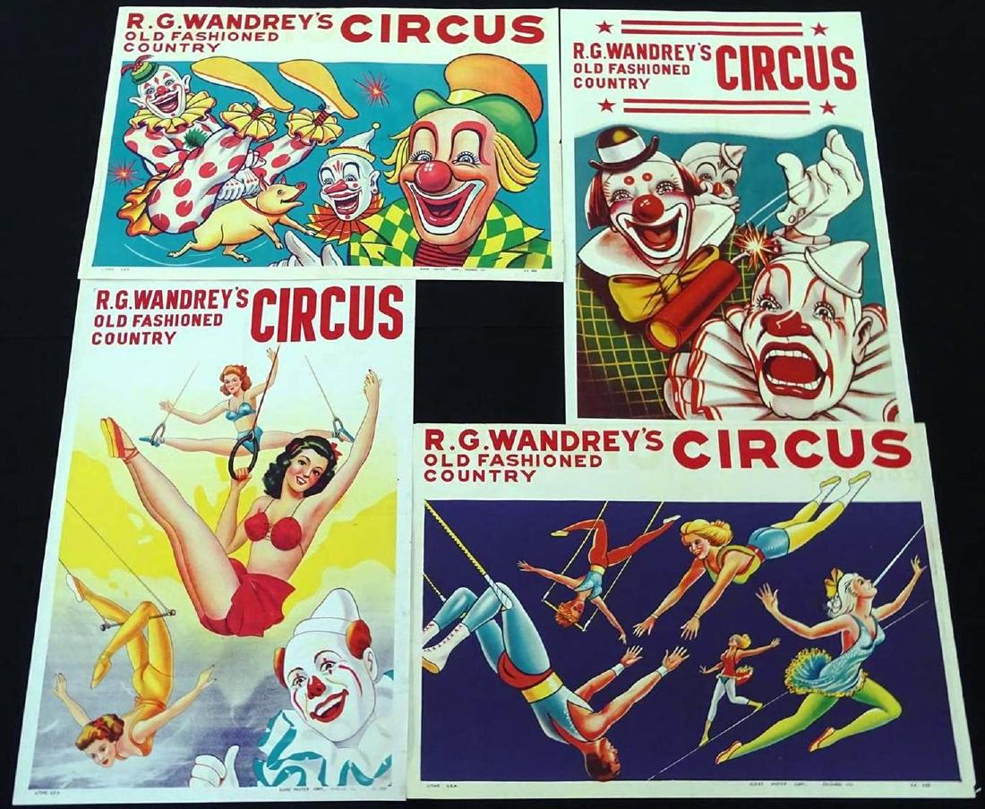 4 R.G. WANDREY'S OLD-FASHIONED CIRCUS POSTERS