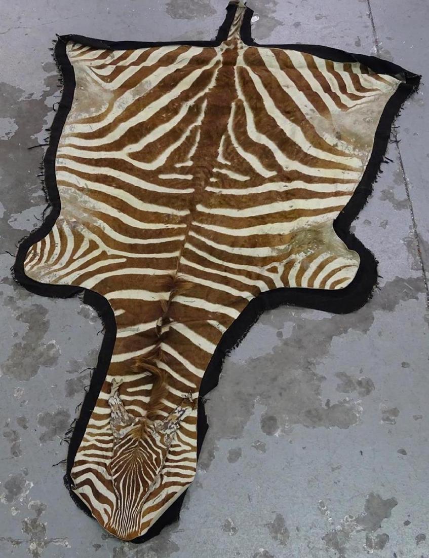 AFRICAN ZEBRA HIDE RUG: SEE TITLE