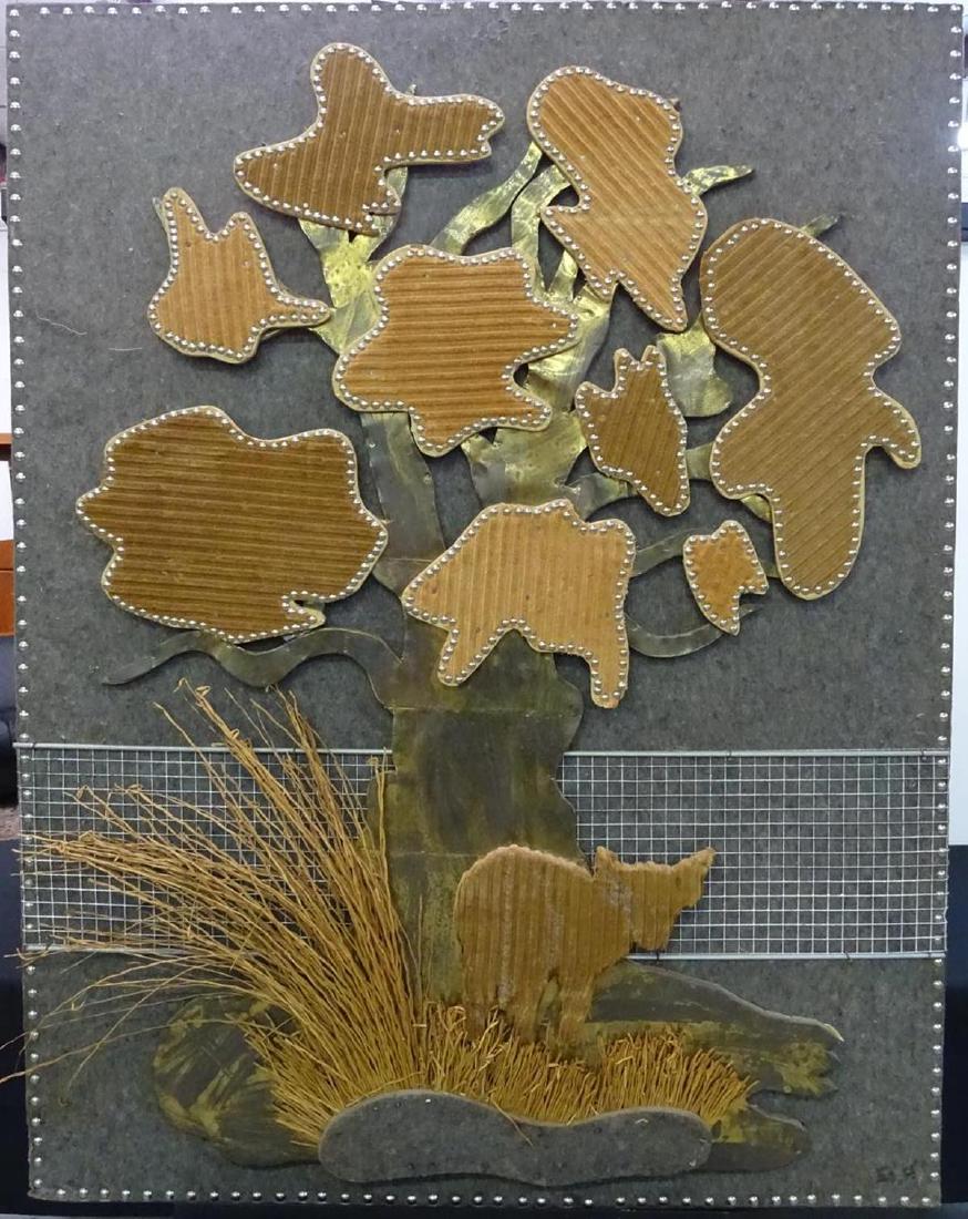 MULTI-MEDIA WALL ART SCULPTURE: 31"X40"
