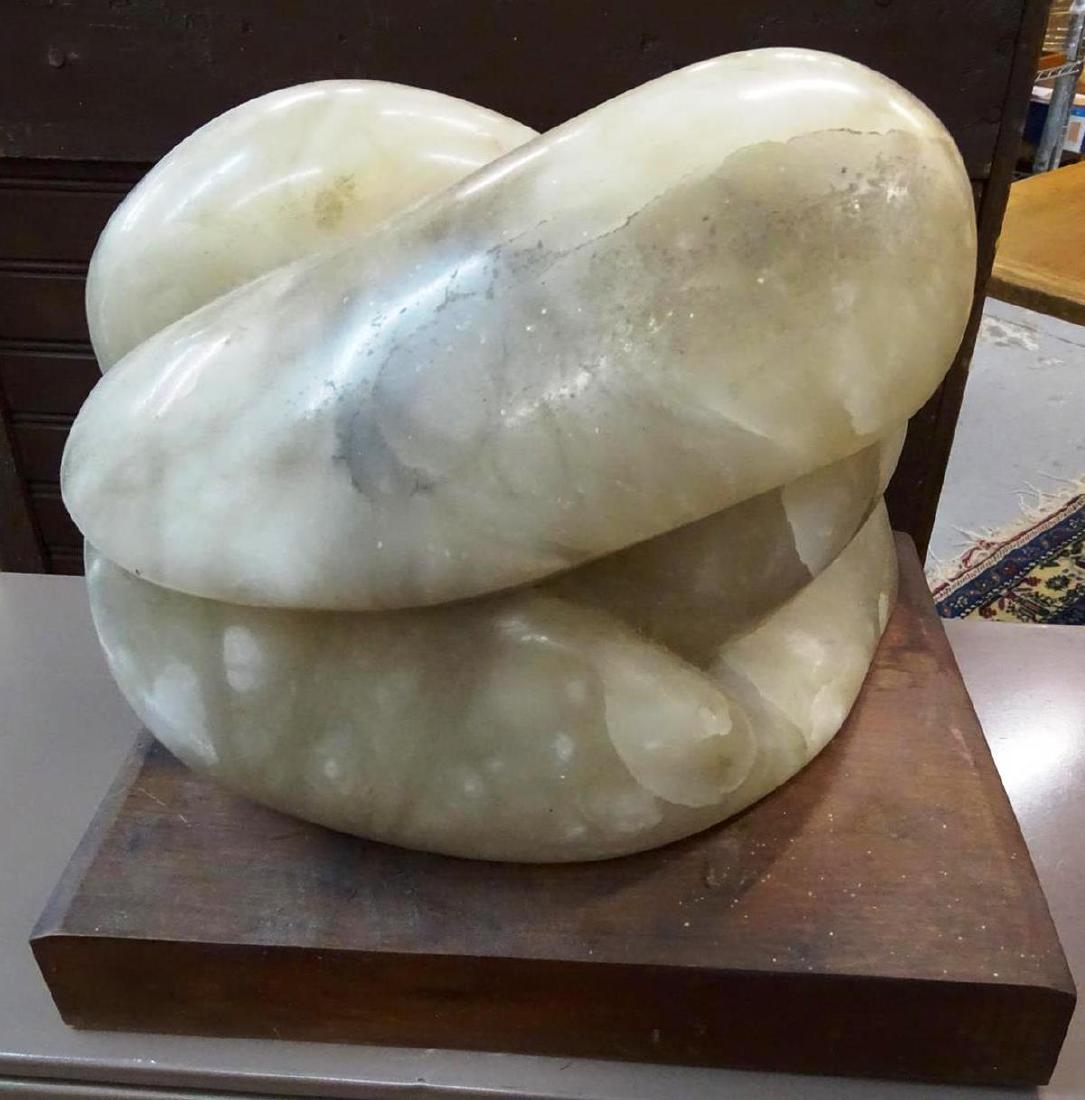 ALABASTER ABSTRACT SCULPTURE: 11"H