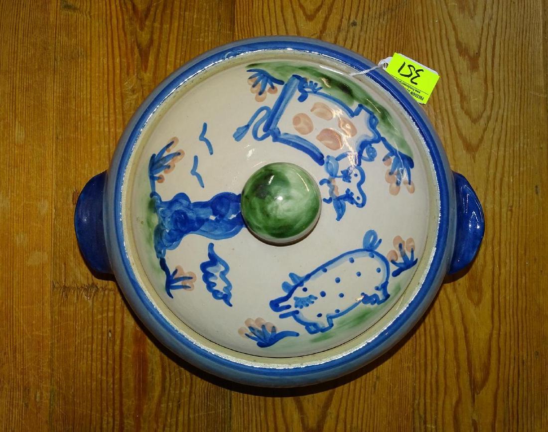 M.A. HADLEY POTTERY COVERED DISH: SEE TITLE