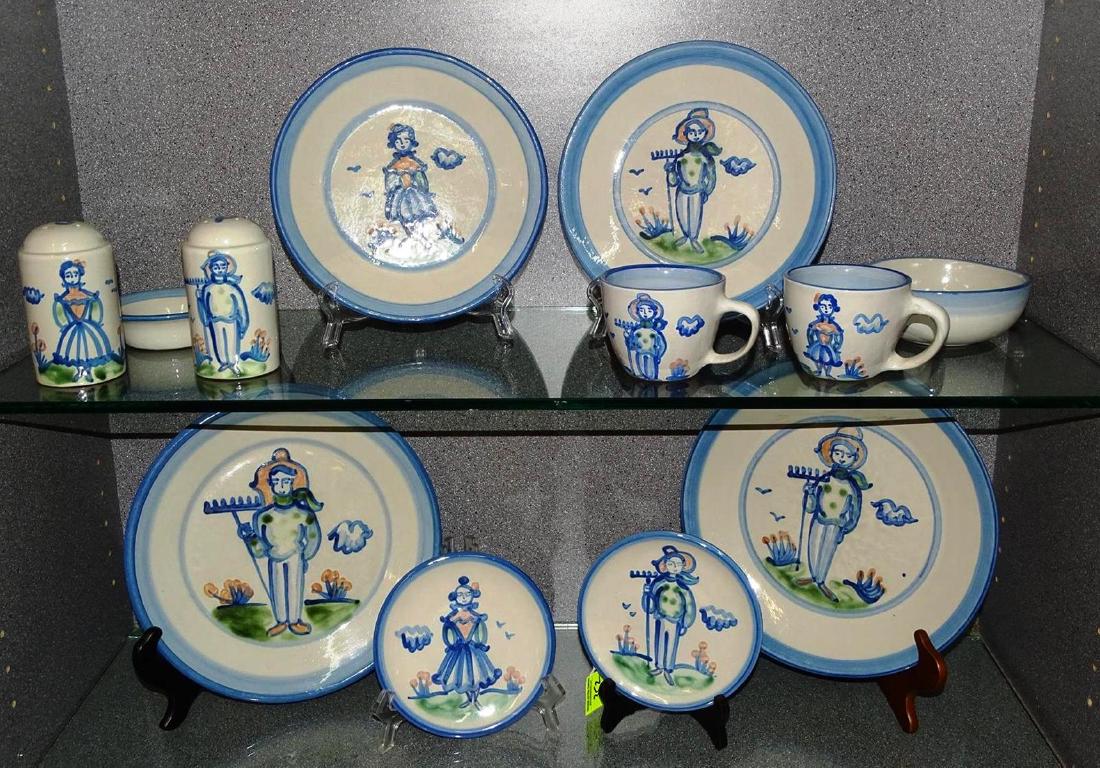 M.A. HADLEY POTTERY GROUPING: 12 PC.