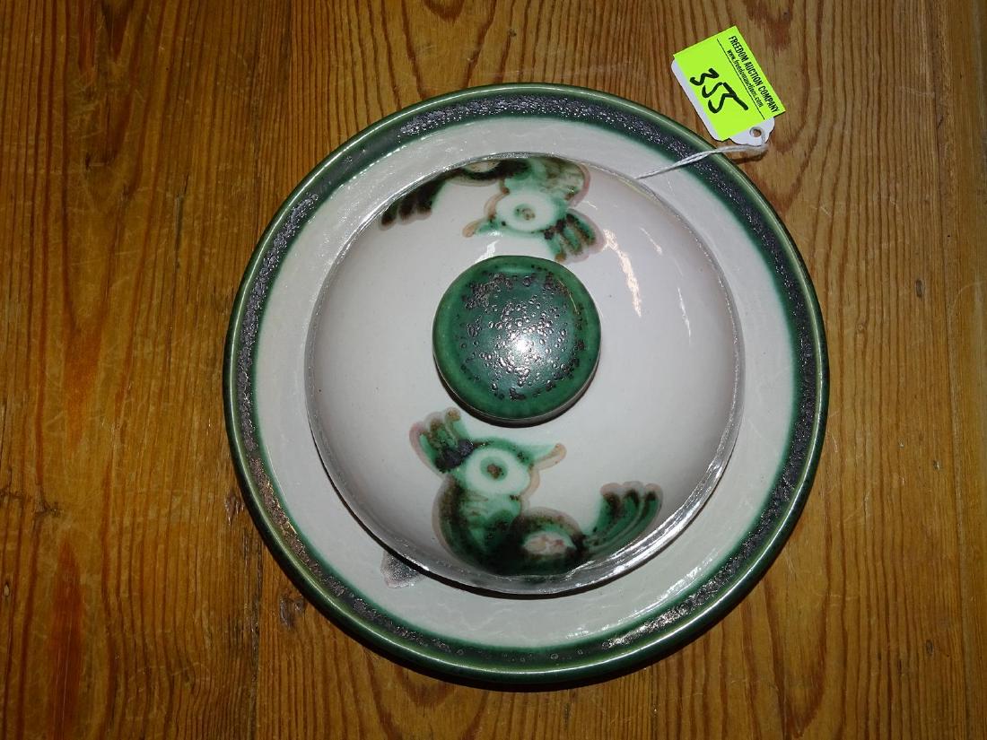 M.A. HADLEY POTTERY COVERED DISH: SEE TITLE