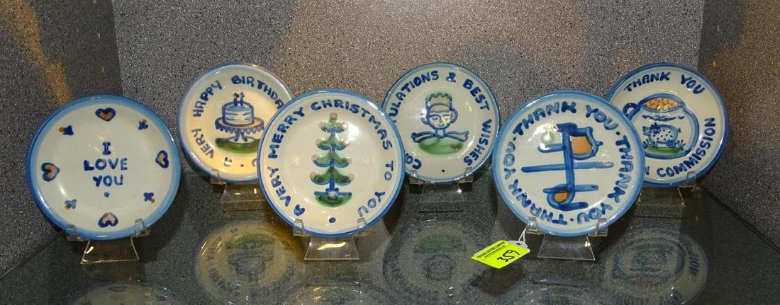 M.A. HADLEY POTTERY GROUPING: 6 PC.