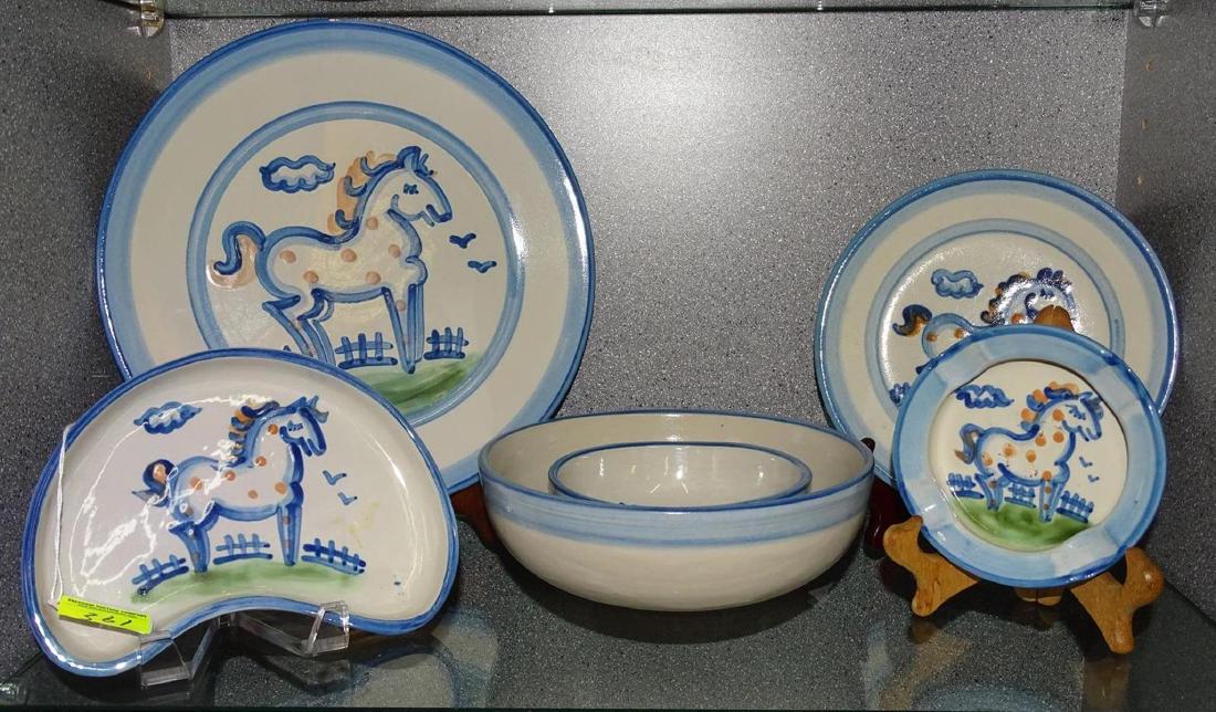 M.A. HADLEY POTTERY GROUPING: 6 PC.