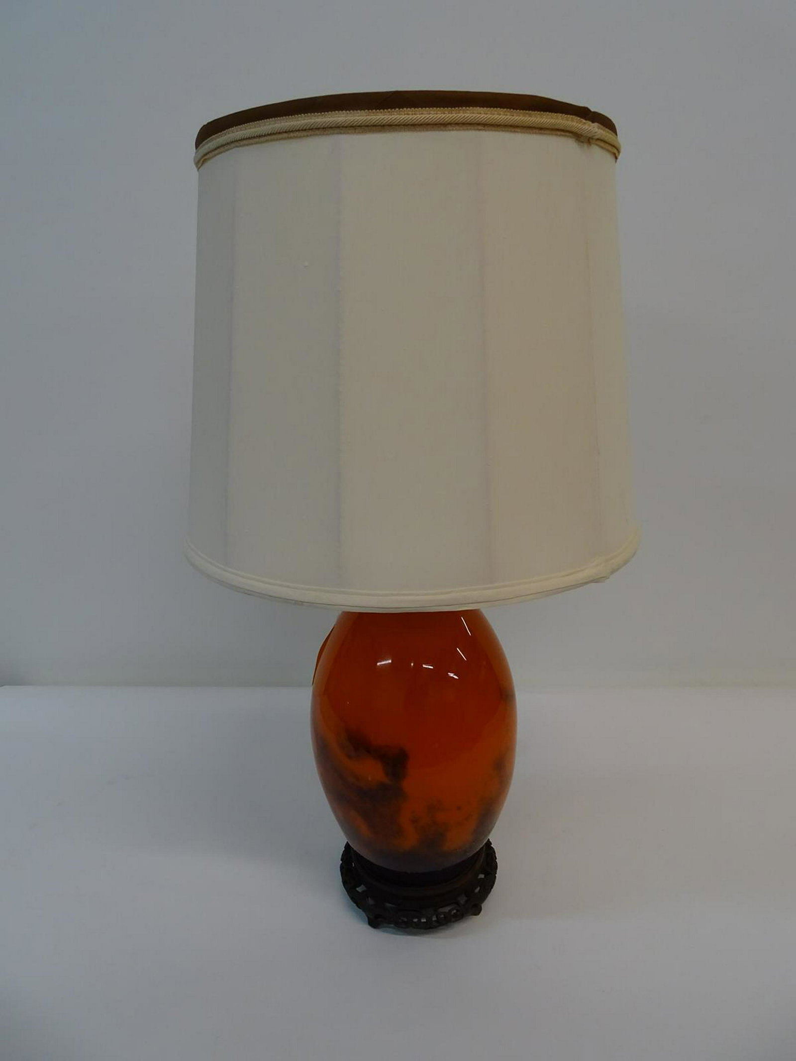 MULLER FRERES SIGNED ART GLASS TABLE LAMP: SEE TITLE