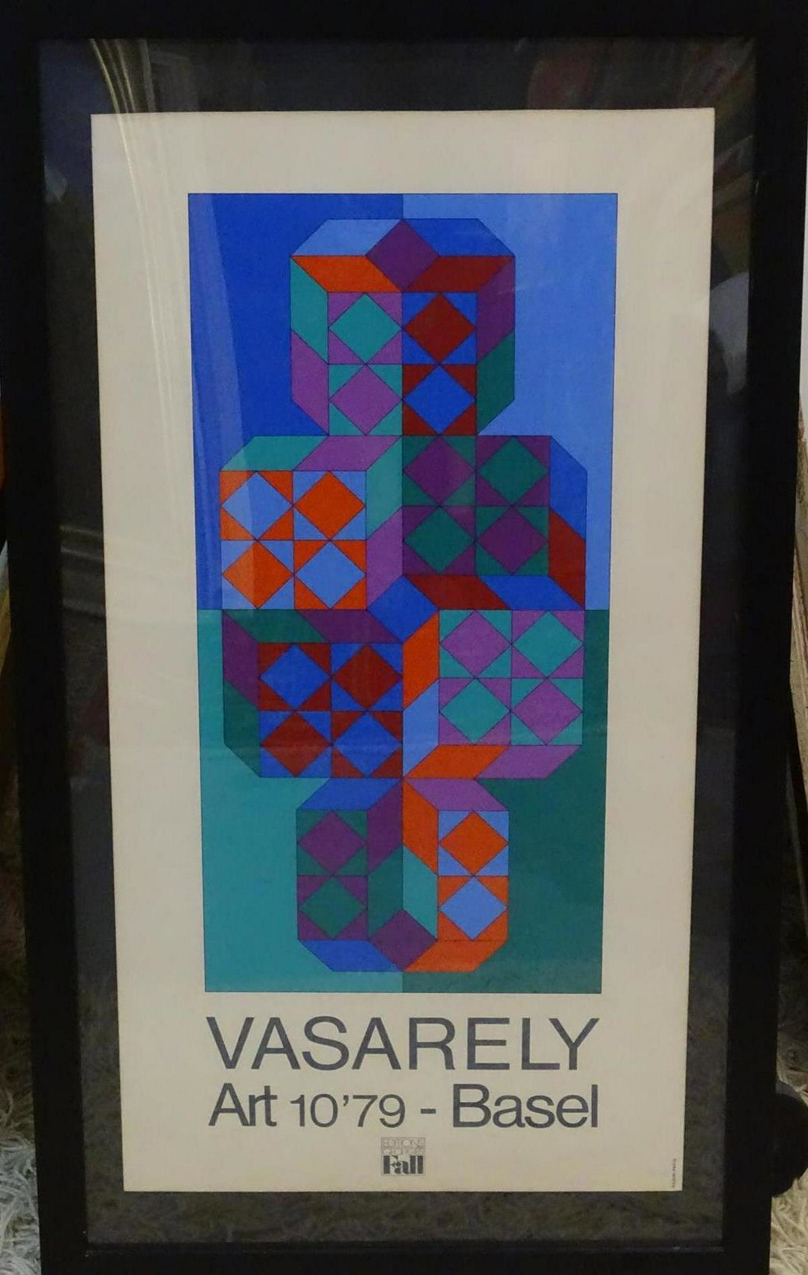 VICTOR VASARELY EXHIBITION POSTER, 1979: 20X37