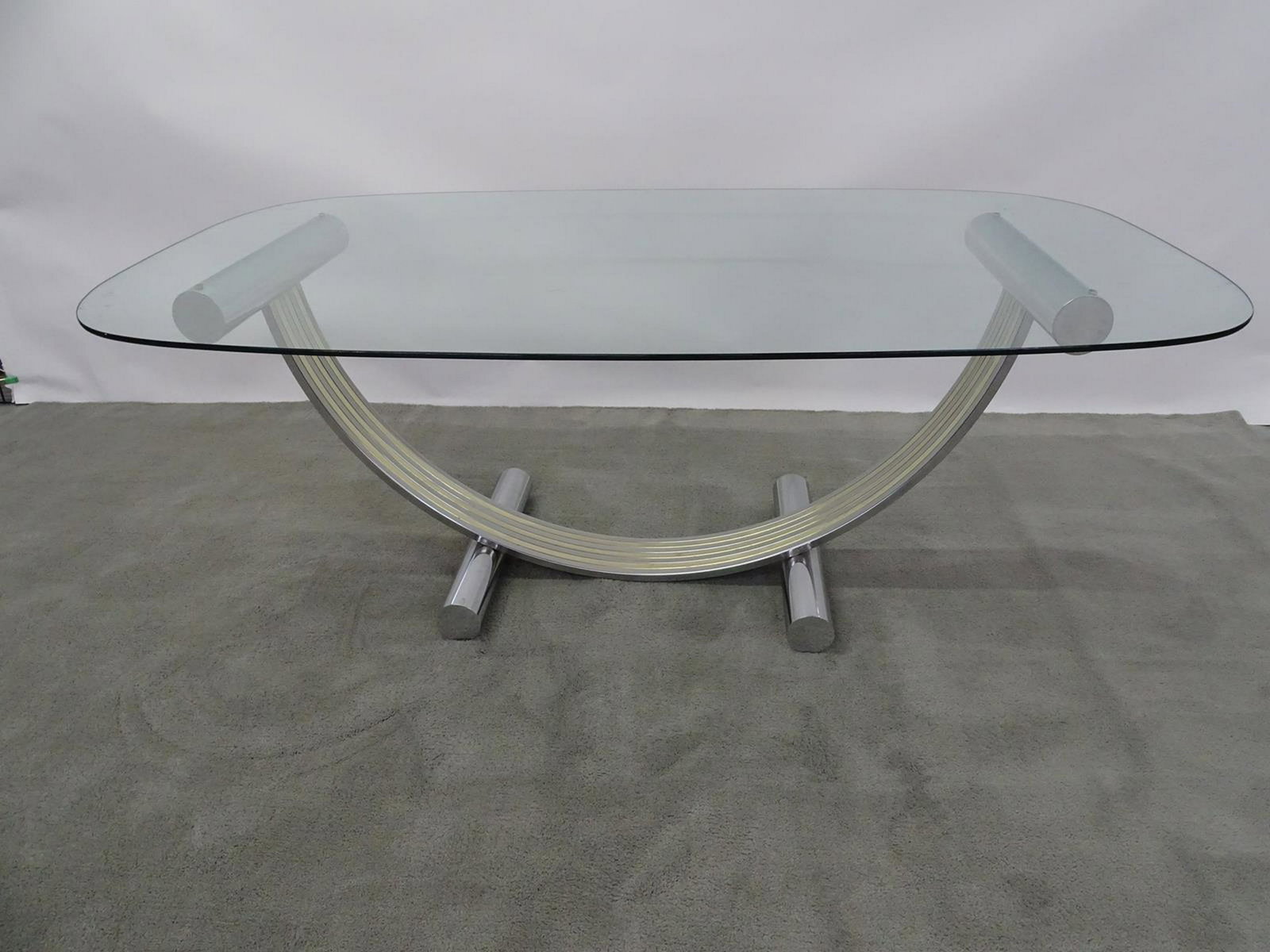 ROMEO REGA (ATTR.) CHROME/BRASS TABLE: SEE TITLE