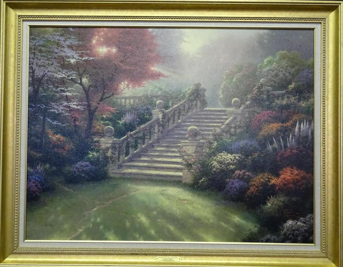 THOMAS KINKADE "STAIRWAY TO PARADISE" GICLEE: 39.5"X31"