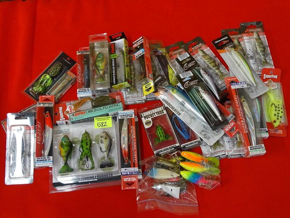 GROUPING OF FISHING LURES: SEE TITLE