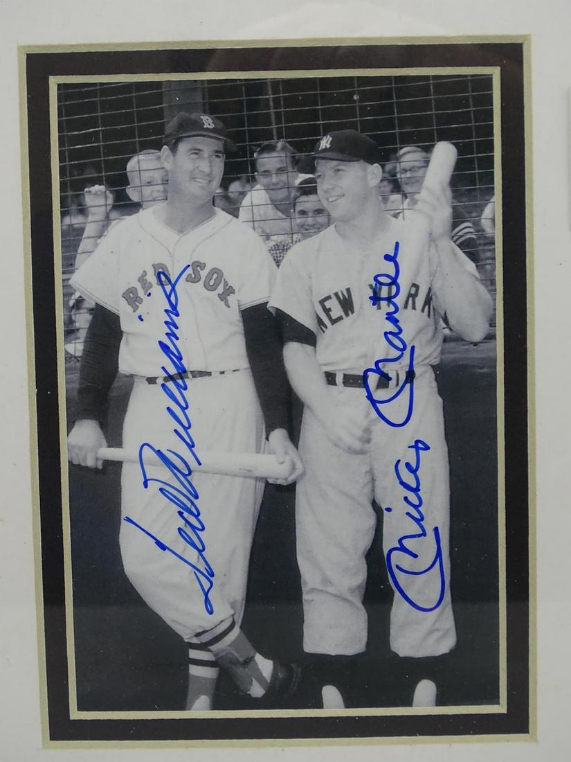 TED WILLIAMS, MICKEY MANTLE SIGNED PHOTOGRAPH: SEE TITLE