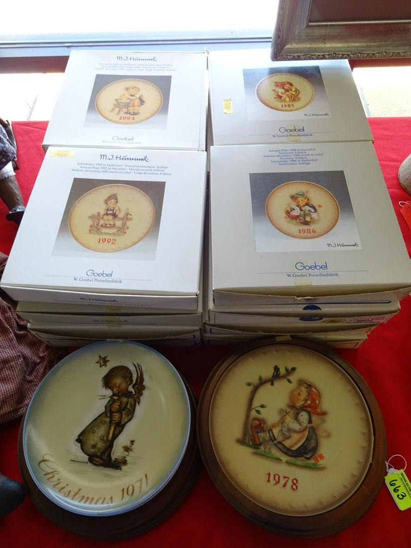 COLLECTION OF GOEBEL HUMMEL ANNUAL PLATES: SEE TITLE