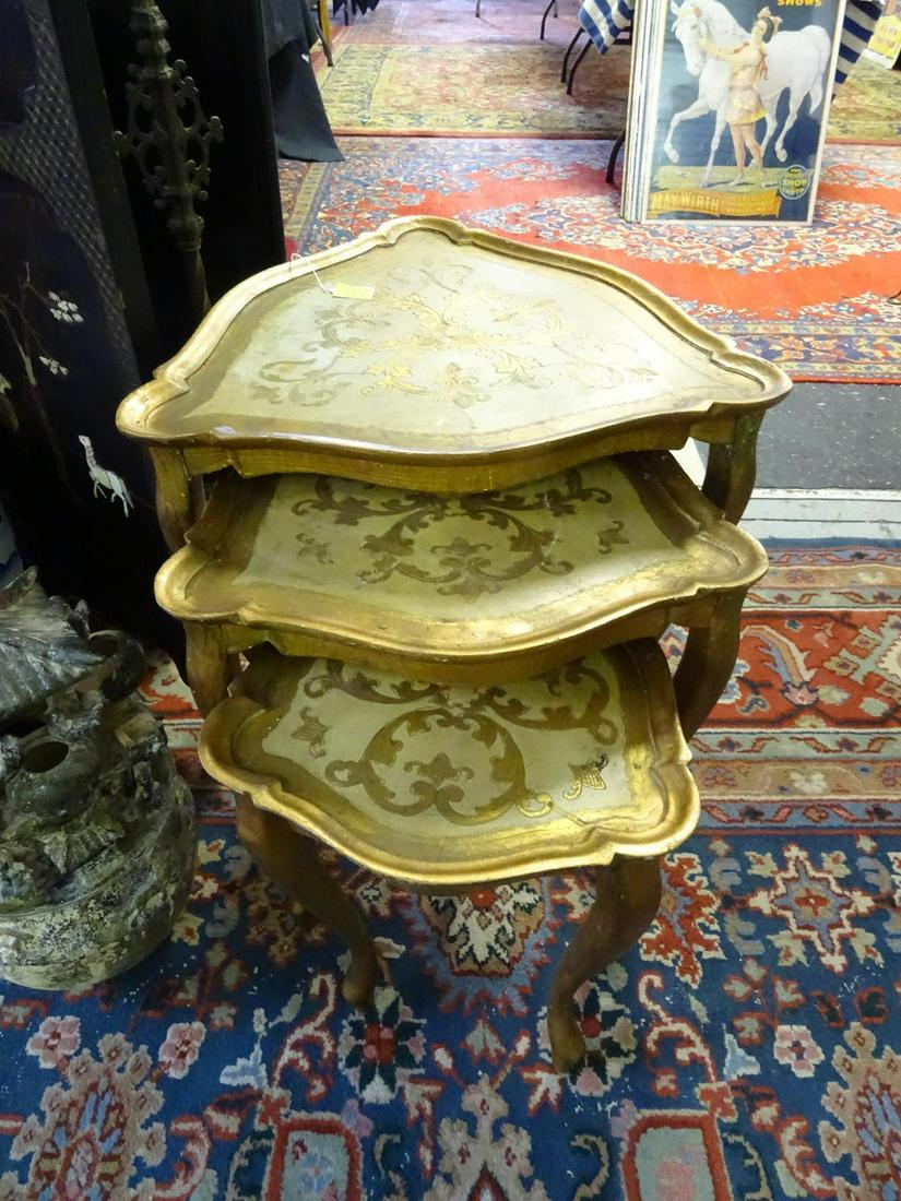 ITALIAN FLORENTINE NEST OF TABLES: SEE TITLE