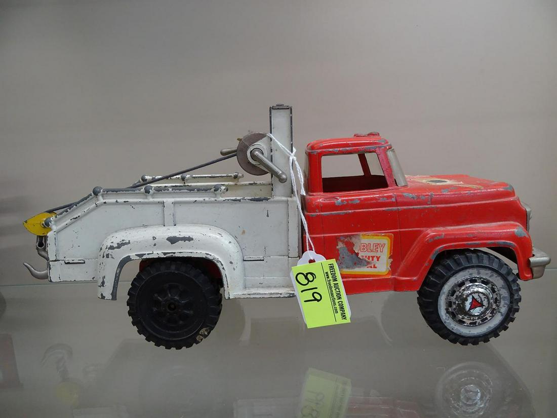 HUBLEY MIGHTY METAL DIE CAST TOW TRUCK TOY: 14"