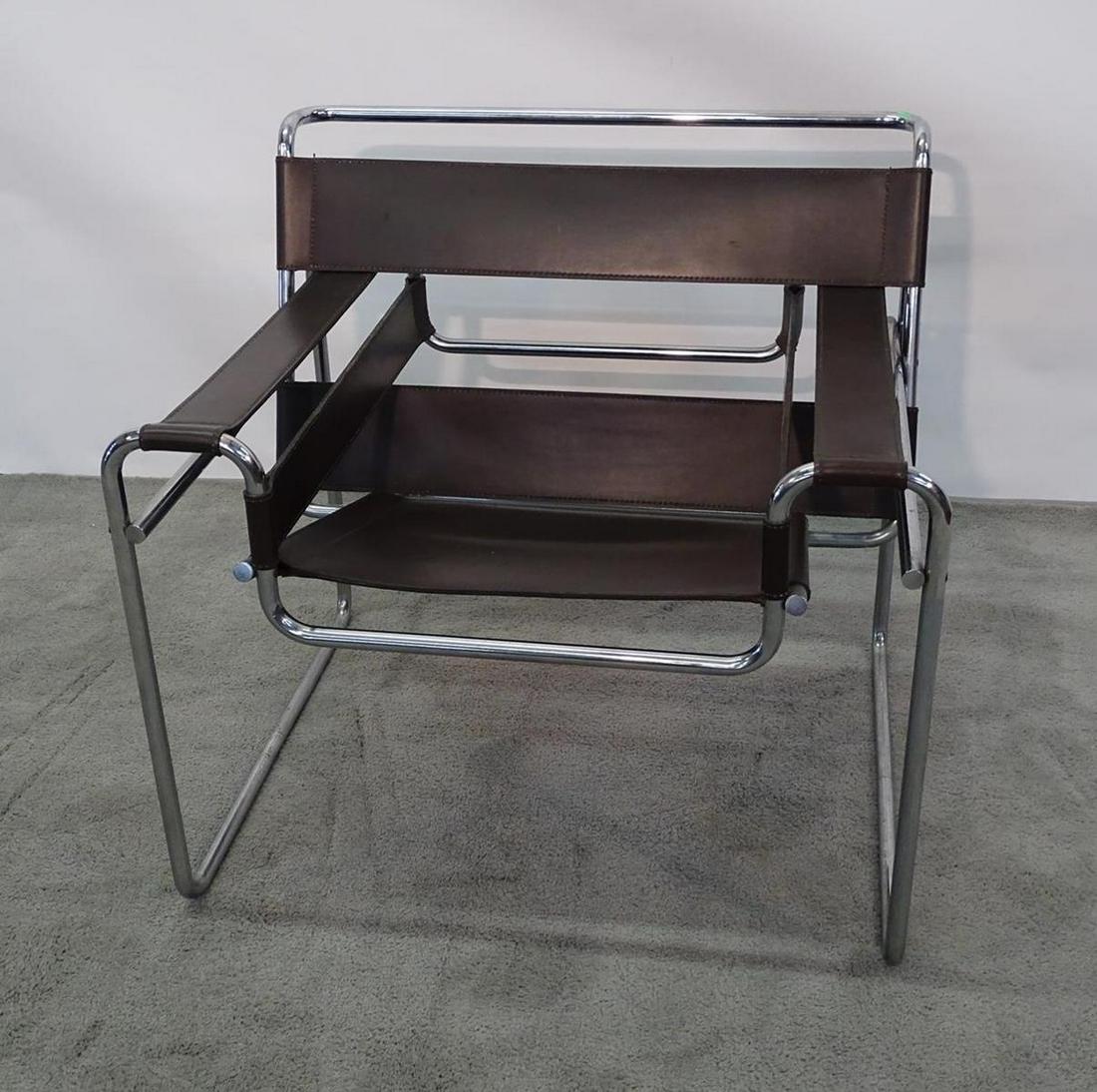 WASSILY KANDINSKY/BREUER SLING CHAIR: MADE IN ITALY FOR GAVINA, IMPORTED BY SELIG, LABELED.