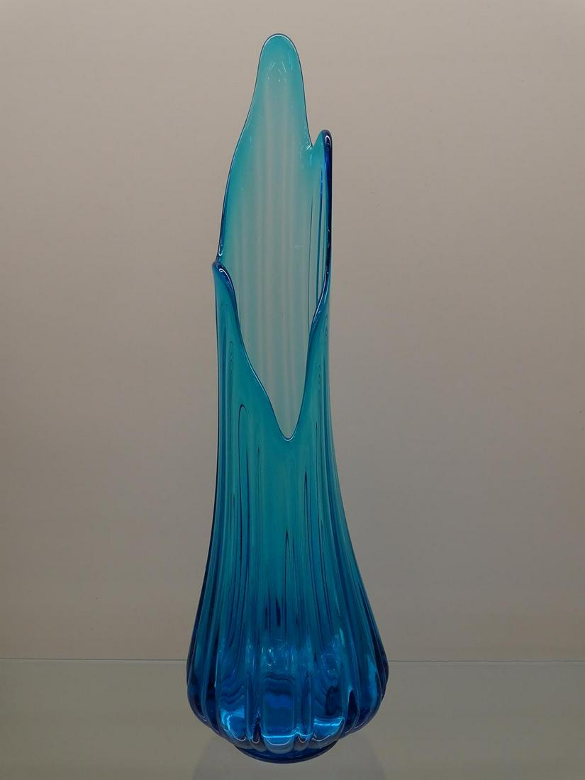 BLENKO ART GLASS VASE: 21"H