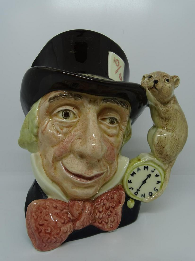 ROYAL DOULTON "MADHATTER" LARGE TOBY MUG: 1970, 7"