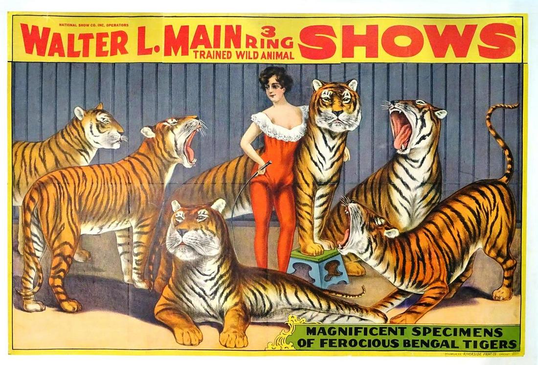 WALTER L. MAIN 3 RING TRAINED WILD ANIMAL SHOWS (1 of 1)