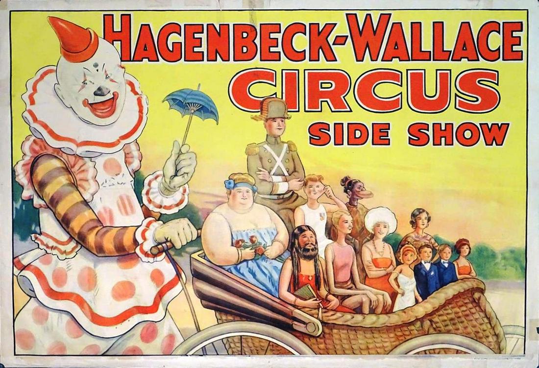 HAGENBECK WALLACE CIRCUS SIDESHOW POSTER (1 of 1)