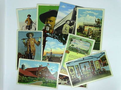 9 BUFFALO BILL POSTCARDS: CURTEICH, CHICAGO (C.T. AMERICAN ART)