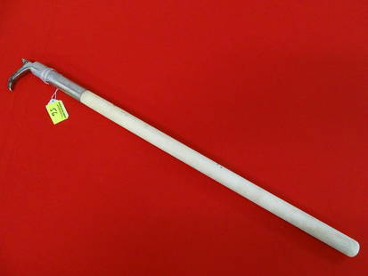 ROBERT "SMOKEY" JONES ELEPHANT BULL HOOK: CUSTOM HOOK WITH FIBERGLASS HANDLE. 25"L