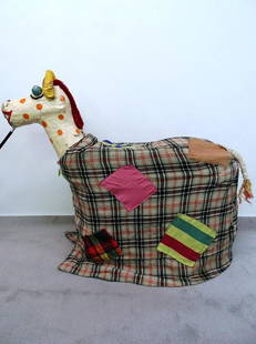 JACK LECLAIR (1890-1971) SPARK PLUG PROP: JACK LECLAIR WAS A CLOWN ON THE RBBB CIRCUS FOR OVER 30 YEARS BEGINNING IN THE 1910'S. THIS PROP WAS DEVELOPED FROM THE CARTOON CHARACTER POPULAR IN THE 1920'S "SPARK PLUG". ALL ORIGINAL PROP USED